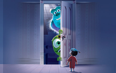 pixar, disney, film, monster universitas, film animasi, Wallpaper HD HD wallpaper