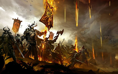 Guild Wars 2, bannière, Guild Wars, Fond d'écran HD HD wallpaper