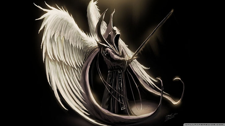 anjo segurando espada papel de parede, anjo, HD papel de parede