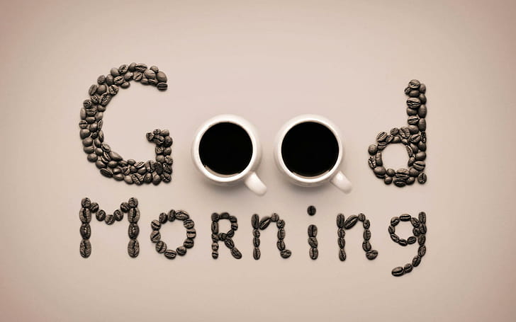 Good Morning Coffee, good morning ornament, morning, good, coffee, Sfondo HD