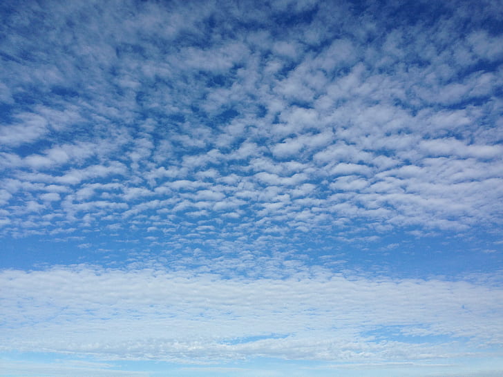 azul, blancas, cielo, naturaleza, nubes, Wallpaper HD