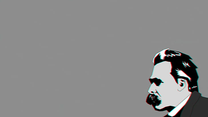 Friedrich nietzsche filosofer kromatisk aberration enkel bakgrund, HD tapet