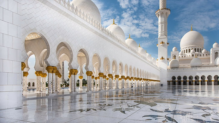Meczet Szejka Zayeda, Abu Zabi, 4k, Tapety HD