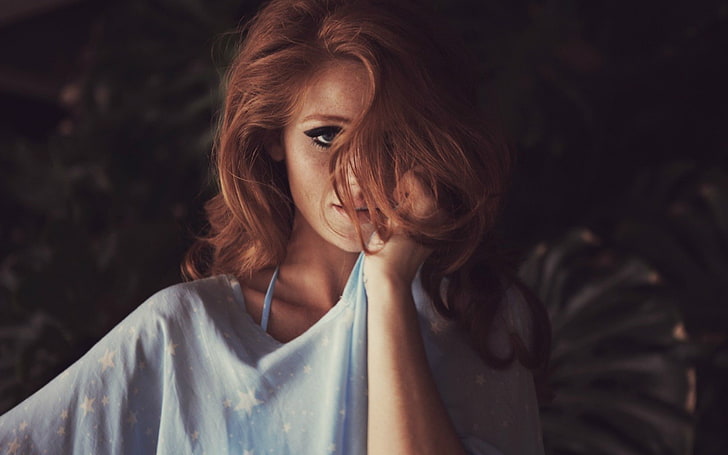 Cintia Dicker, model, redhead, women, HD wallpaper