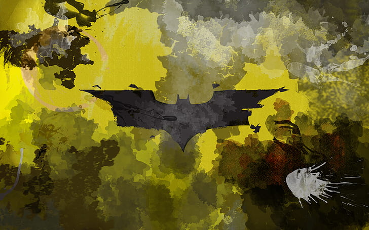 Batman Painting Splatter HD, карикатура / комикс, батман, живопис, пръски, HD тапет