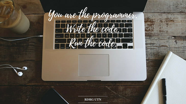 Programmierer Code Notebooks motivierende MacBook Kopfhörer Kaffee, HD-Hintergrundbild