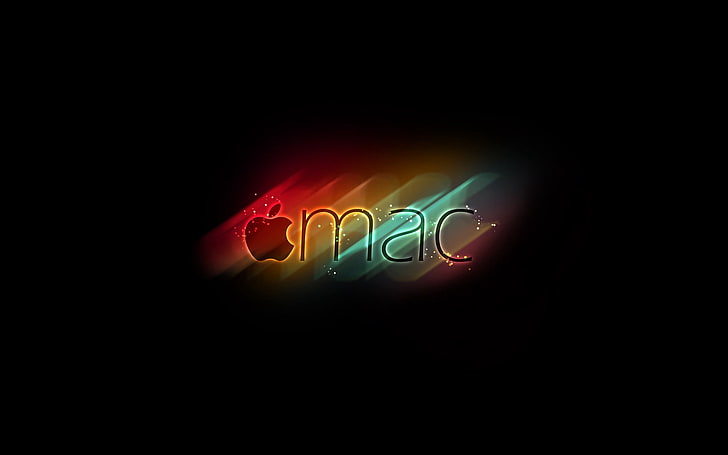 사과 로고, 사과, 맥, 매킨토시, 빨강, 파랑, HD 배경 화면