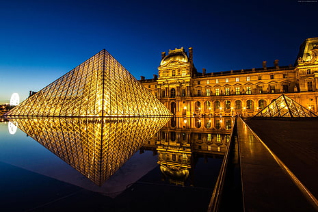 السفر ، متحف اللوفر ، فرنسا ، باريس ، السياحة، خلفية HD HD wallpaper