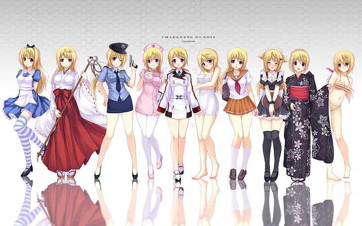blonde, Dunois Charlotte, Infinite Stratos, anime girls, HD wallpaper