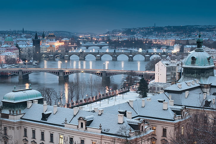 Invierno en Praga HD fondos de pantalla descarga gratuita | Wallpaperbetter
