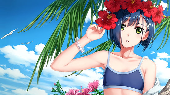Mädchen, Blumen, Anime, Kunst, Darling In The Frankxx, süß in Frankreich, HD-Hintergrundbild HD wallpaper
