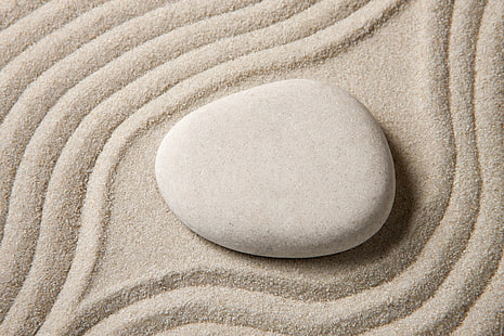 arena, piedras, piedra, zen, Fondo de pantalla HD HD wallpaper