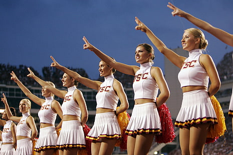 Cheerleader, College, Fußball, HD-Hintergrundbild HD wallpaper