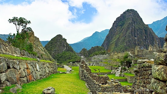 Cidade perdida dos Incas, Machu Picchu, Peru, América do Sul, HD papel de parede HD wallpaper