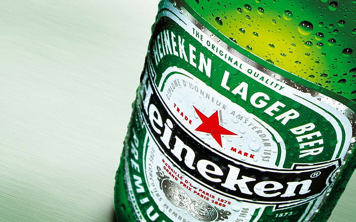 bir, Heineken, logo, botol, alkohol, Wallpaper HD