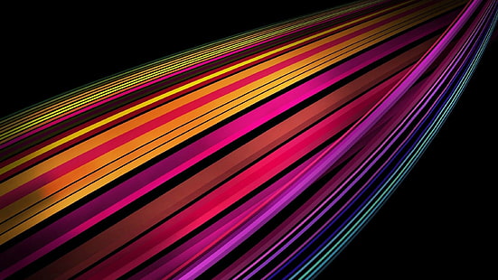 خلفية تجريدية متعددة الألوان ، مجردة ، ملونة ، خطوط، خلفية HD HD wallpaper
