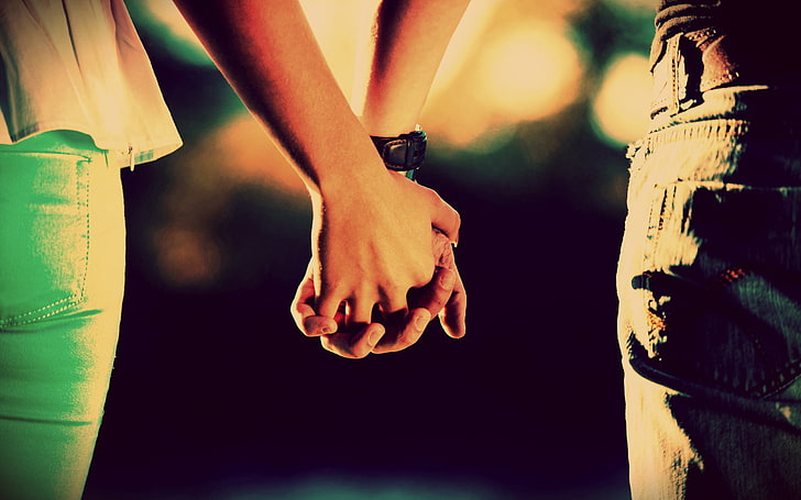 couple, Holding Hands, lovers, HD wallpaper