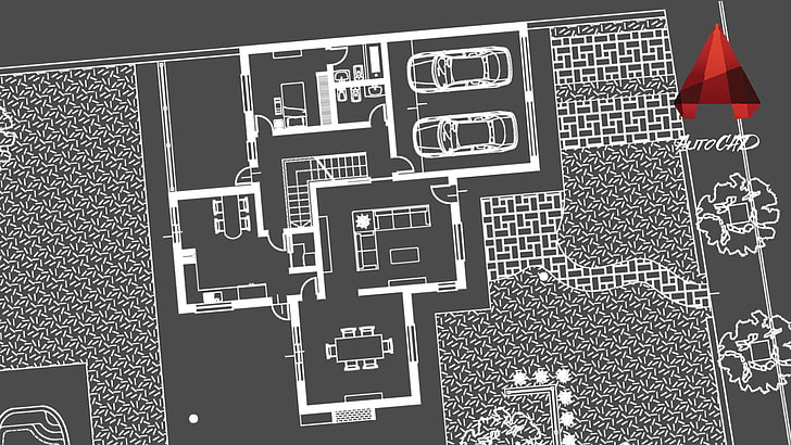 GNU, GIMP, model Arsitektur, rumah, Wallpaper HD