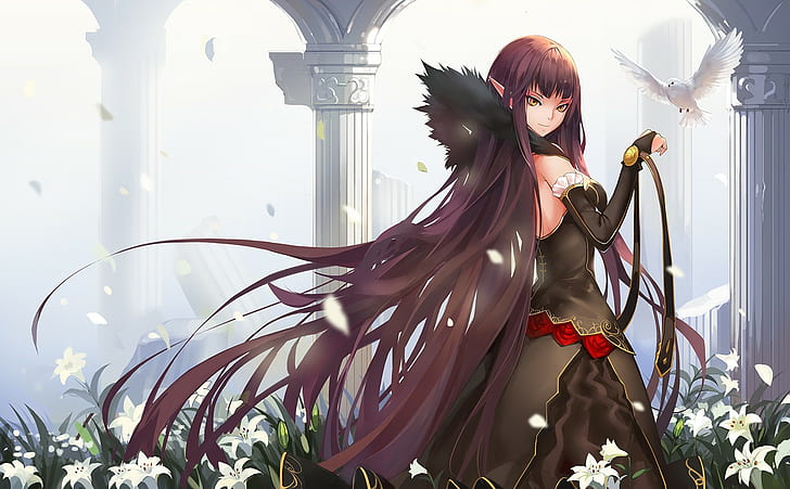 Assassin of Red (Semiramis) (FateApocrypha), FateApocrypha, аниме момичета, дълга коса, Fate Series, аниме, HD тапет