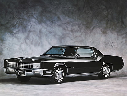 1967 Cadillac Eldorado Fleetwood Bla, klasyczne czarne coupe, samochody, cadillac, fleetwood, 1967, eldorado, Tapety HD HD wallpaper
