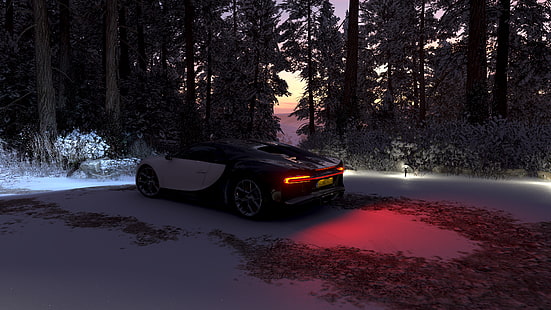 Forza, Forza Horizon 4, gry wideo, zrzut ekranu, samochód, śnieg, pojazd, Tapety HD HD wallpaper