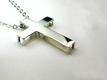 I Love Jesus, silver-colored cross pendant with necklace, God, Lord Jesus, love, cross, silver, HD wallpaper HD wallpaper