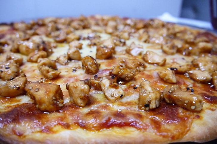 pizza, food, pizza, closeup, blurred, HD wallpaper