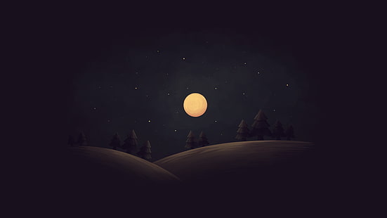 Bonito cielo nocturno simple, Fondo de pantalla HD HD wallpaper