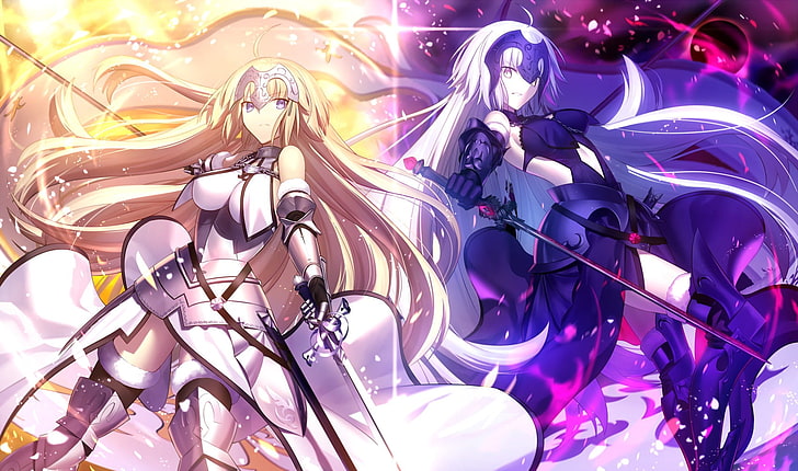 2人の女性アニメキャラクターのデジタル壁紙、Fate / Grand Order、 HDデスクトップの壁紙