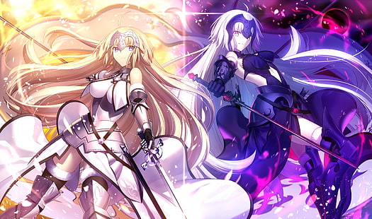2人の女性アニメキャラクターのデジタル壁紙、Fate / Grand Order、 HDデスクトップの壁紙 HD wallpaper