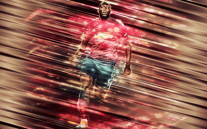 Soccer, Romelu Lukaku, Belgian, Manchester United F.C., HD wallpaper
