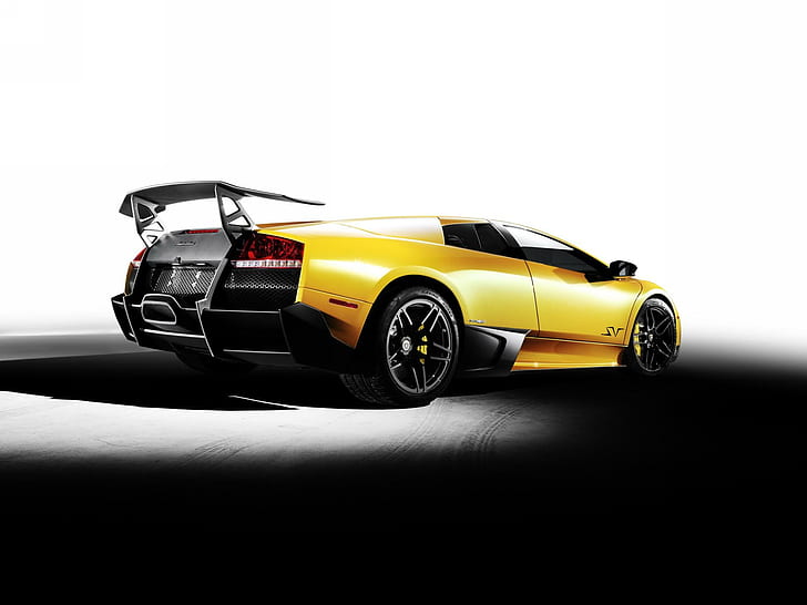 Lamborghini Murcielago LP670 4 SuperVeloce, sarı spor araba, lamborghini, murcielago, lp670, gözetleme, HD masaüstü duvar kağıdı