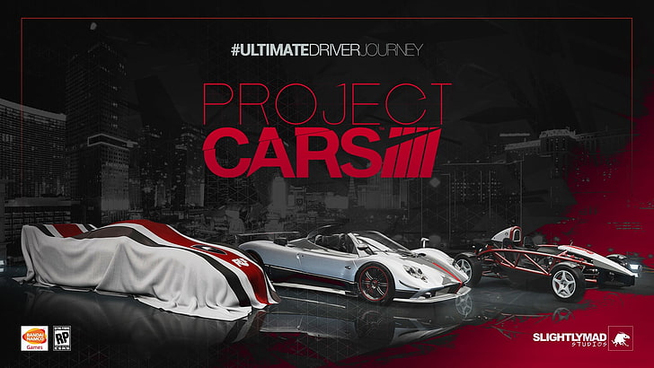 auto deportivo plateado, Project cars, Ariel Atom V8, Pagani Zonda Cinque, Pagani, videojuegos, Fondo de pantalla HD