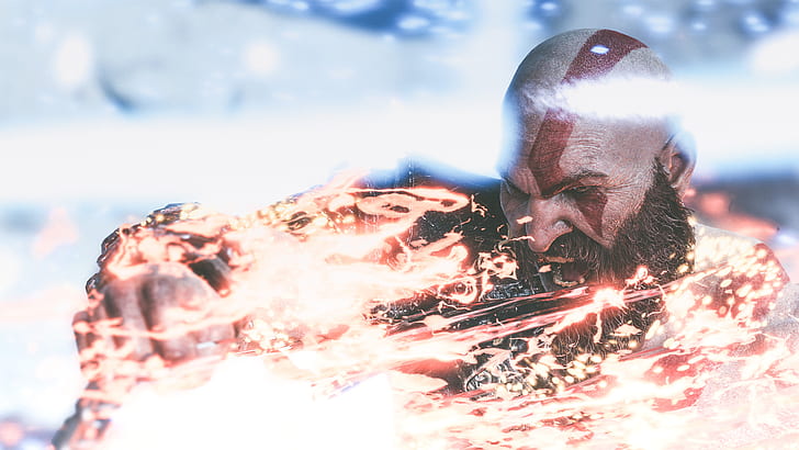 kratos, god of war 4, god of war, spel, ps-spel, hd, 4k, flickr, HD tapet