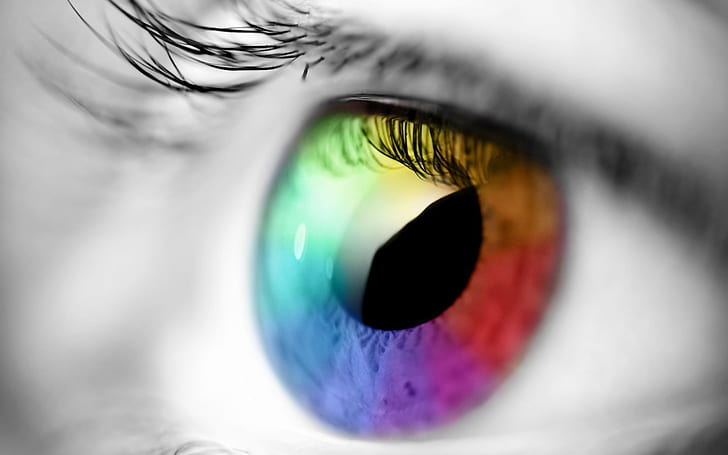 Rainbow Eye, eye, HD tapet