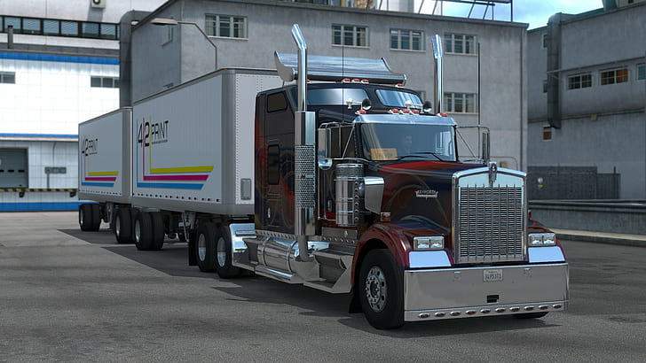 American Truck Simulator, Kenworth, Fondo de pantalla HD