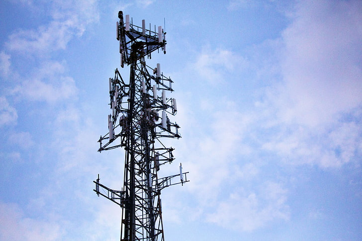 antena, celular, comunicación, teléfono, satélite, señal, cielo, poste telefónico, torre, Fondo de pantalla HD
