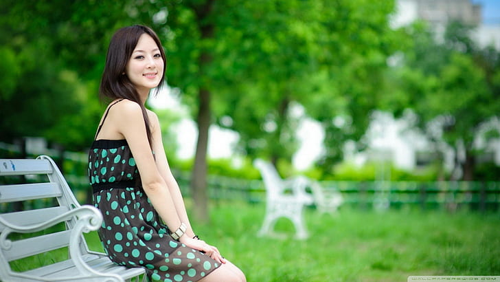 Frauen, asiatisch, Mikako Zhang Kaijie, Kleid, HD-Hintergrundbild