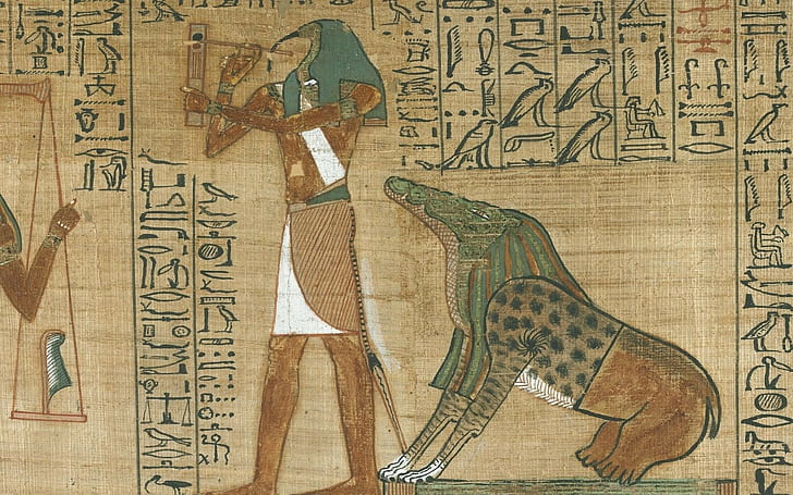 Egipt, bogowie Egiptu, starożytni, hieroglify, hieroglify, Tapety HD
