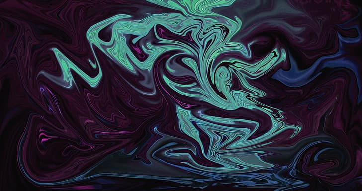 Abstract, oil painting, fluid, liquid, dark, interference, black, colorful,  HD wallpaper | Wallpaperbetter