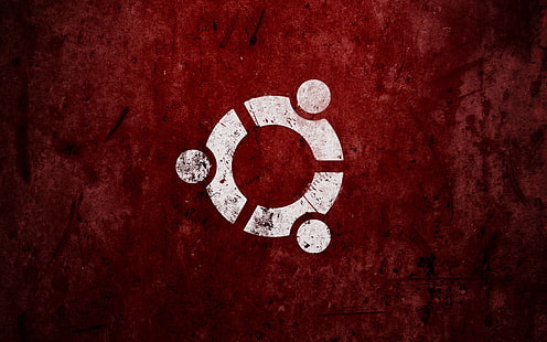 Ubuntu Red, круглый красно-белый логотип, компьютеры, Linux, красный, linux Ubuntu, HD обои HD wallpaper