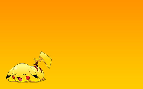 Pokemon Pikachu Orange HD, kreskówka / komiks, pomarańcza, pokemon, pikachu, Tapety HD HD wallpaper