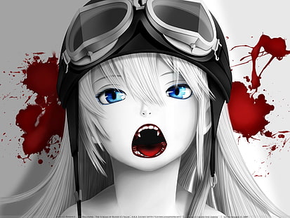 вампиры, аниме девушки, кровь, Ошино Синобу, Monogatari Series, HD обои HD wallpaper