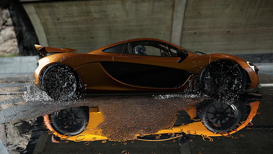 roter und schwarzer Auto-Bettrahmen, McLaren, McLaren P1, Projektautos, Videospiele, Auto, HD-Hintergrundbild HD wallpaper
