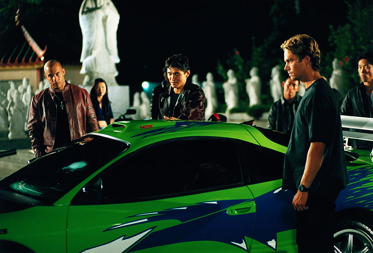 Paul Walker i Vin Diesel, VIN Diesel, Paul Walker, The Fast and the Furious, Dominic Toretto, Rick Young, Rick Yune, Brian O'Conner, Johnny Tran, Tapety HD