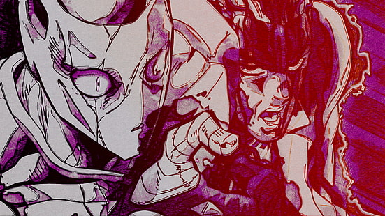 Аниме, Странное Приключение Джоджо, Королева Убийц (Странное Приключение Джоджо), Косаку Кавадзири, Йошикаге Кира, HD обои HD wallpaper