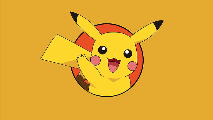 Pokemon, kuning, pokemon tidak terbatas, anime, Pikachu, Wallpaper HD