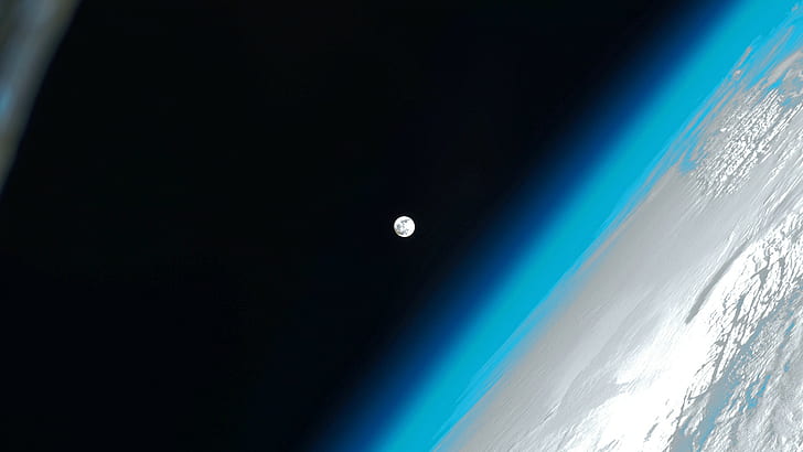 atmósfera, espacio, luna, Fondo de pantalla HD