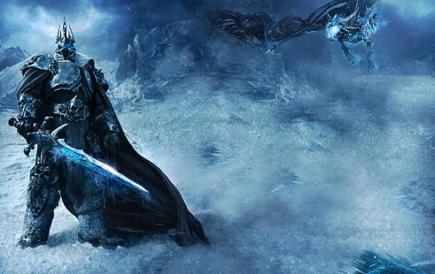 Лорд Авернус цифровые обои, дракон, Артас, Артас Менетил, Warcraft, HD обои HD wallpaper