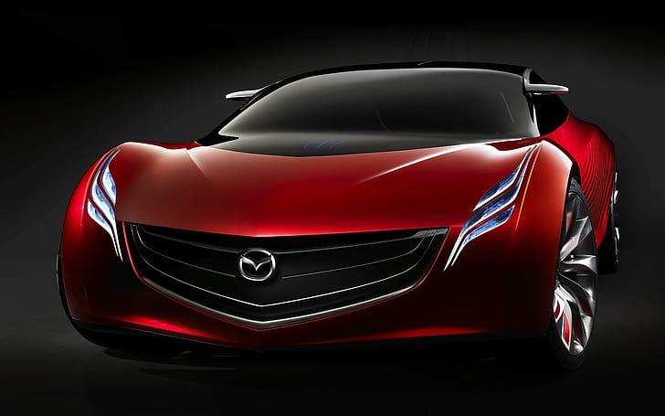 Mazda Ryuga Concept 2, carro vermelho mazda, conceito, mazda, ryuga, HD papel de parede